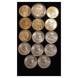 Anthony and Presidential dollar coins