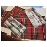 Place Mats, Plaids, 3 sets, (2 are new)