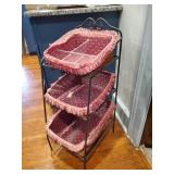 Longaberger baskets (3) on stand