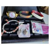 Breast Cancer bracelet, pins, ornaments