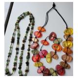 Large Beaded Necklaces & one bracelet