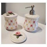 Longaberger Dogwood Vanity set