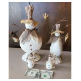 Country Snowman Fishing Figures & bells