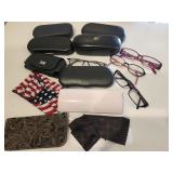 Reading glasses and glass cases