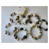 Bracelets, stretch, bead look, some new