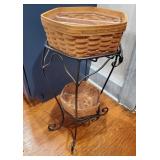 Longaberger Baskets (2) on stand