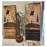 Wood plaques - artwork,  20" X 8"