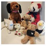Plush stuffed Bears, Dog, Duck, Lamb