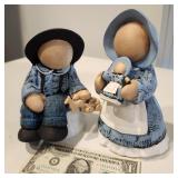 Ceramic Children & their toys, 8" tall