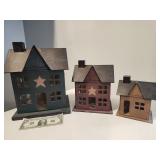 Cardboard houses (3), stacking