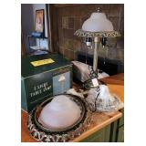 Table lamps (2 matching) one new in box