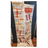 Fall Harvest Banners for porch door