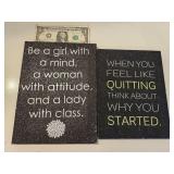 Sparkly Deco Signs (2) largest 10 X 8