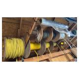 Spools of Rope, Phone Wire, Steel Cable