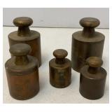 Antique Brass Scale Weights