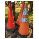 (3) Orange Traffic Cones 28in tall