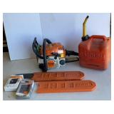 Stihl MS 170 Chainsaw, Chains & Mix Can