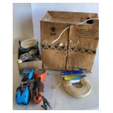 Box of Phone Wire & Linemanï¿½s Test Phones