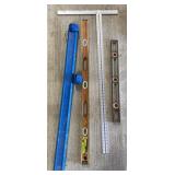 Mayes 4ft Level & Case, Drywall T-square