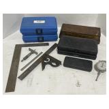 (V) Lot of Tool Cases and RulersApprox. (9 in x