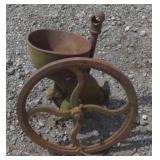 (AC) Vintage Cast Iron Grinder. (24" X 18").