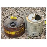 (AC) Vtg Gasoline Cans 2.5gal & Brookins