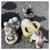 (CH) Outdoor Figurines Including Donkey, Little