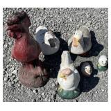 (CH) Outdoor Decorative Rooster, Chickens, &