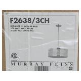 (WE) Feiss Joplin 3-Light Pendant w/ Linen Shade