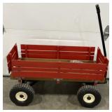 (AC) Red Wooden Wagon (36x17x19)