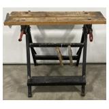 (AC) Metal & Wooden Portable WorkMate Table