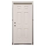 (WE) 36" 6-Panel RH Prehung Exterior Door