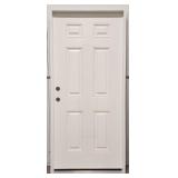 (WE) 36" 6-Panel RH Prehung Exterior Door
