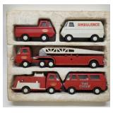 Vintage Tiny Tonka No. 830 Fire Dept Set Pressed