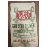 Vintage Super Soy Soybean Oil Meal Feed Sack