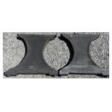 (S) Plaster/Plastic Bench Legs Appr 27x27x3 in