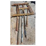 Metal Fence/Gate w/ Poles (48H Gate, 95"L Poles)