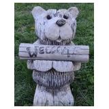 (AC) Ocean Bears Wooden "Welcome" Greater 12"