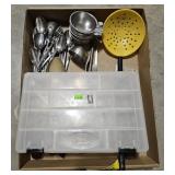 (R) Lot of Silverware, Kitchen Utensils and Plano