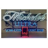 (QQ) Michelob Ultra 3 Color Neon Sign, 26in x