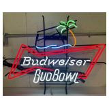 (QQ) Budweiser Bud Bowl 5 Color Neon Sign, 26in x