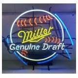 (QQ) Miller Genuine Draft 4 Color Neon Sign, 24in