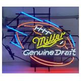 (QQ) Miller Genuine Draft 4 Color Neon Sign, 25in