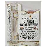 Vintage Wayne Feeds Advertising Rain Gauge With