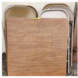(AC) Card Table 33D w/ 8 Metal Folding Chairs
