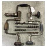 (AL) Primitive Hand Drills & Auger Bits.