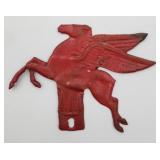 Vintage Mobil Oil Pegasus Liscence Plate Topper