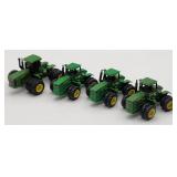 (4) 1/64 Scale Ertl John Deere 4wd Tractors