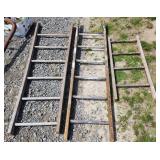 Three Wood Ladders 47.5" to 81" (Bidding 3x The