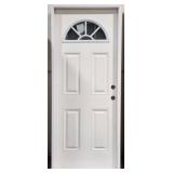 (WE) 32" LH Fan Window Prehung Exterior Door